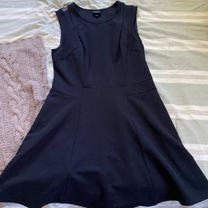 Black Dress with Netted shoulder detail